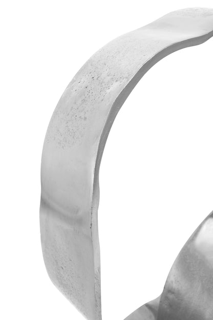 Luxe Decor Silver Nickel Rounded Knot Sculpture