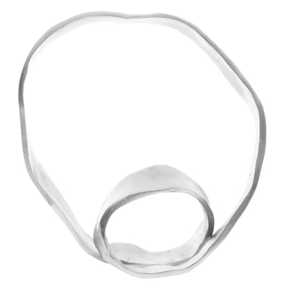 Luxe Decor Silver Nickel Rounded Knot Sculpture | Bali & Blue