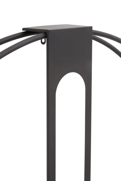 Chrono Industrial Black Metal Wall Clock