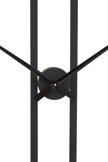 Chrono Industrial Black Metal Wall Clock