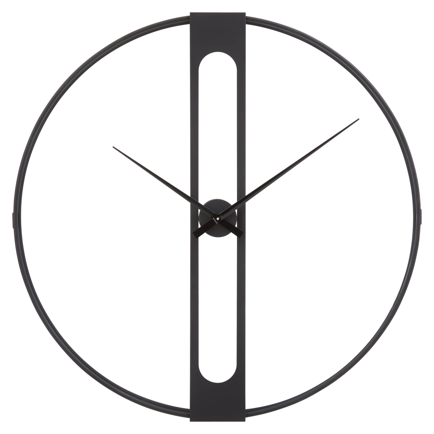 Chrono Industrial Dia Black Metal Wall Clock | Bali & Blue