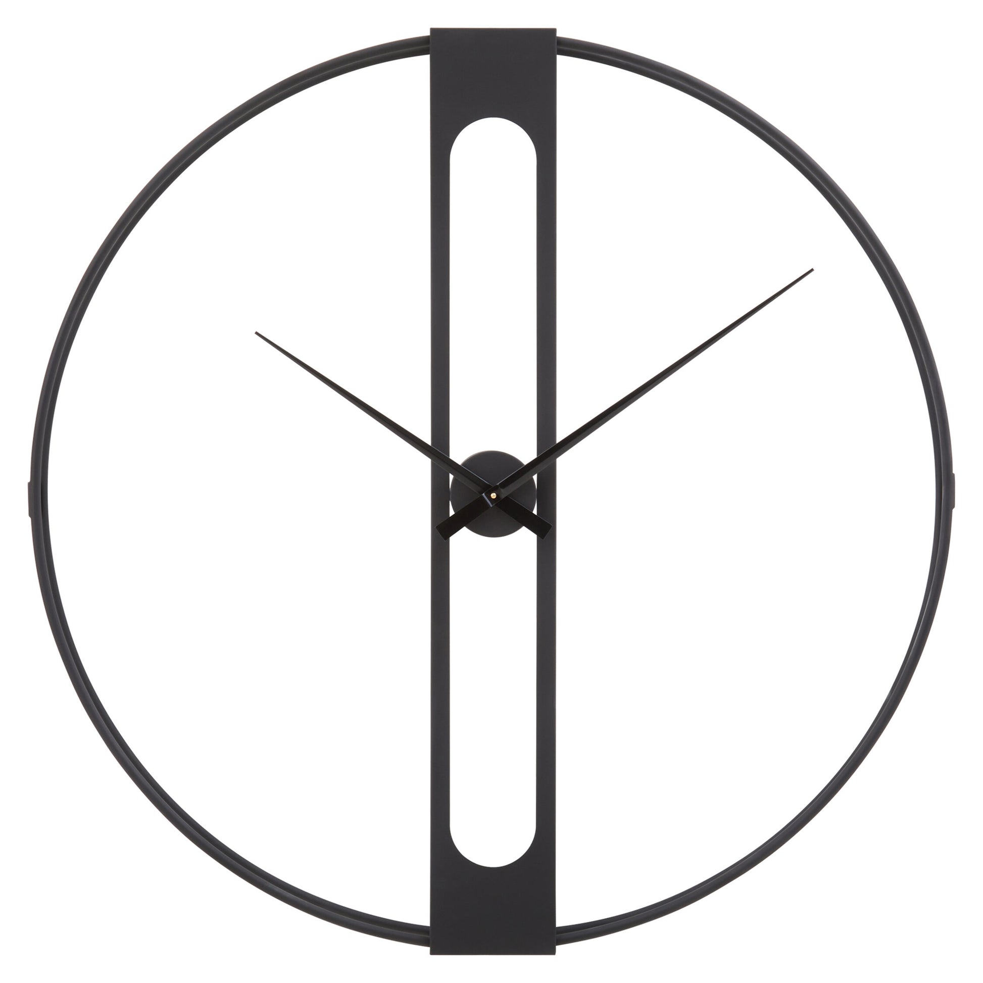 Chrono Industrial Dia Black Metal Wall Clock | Bali & Blue