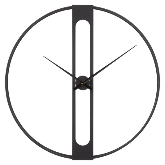 Chrono Industrial Dia Black Metal Wall Clock | Bali & Blue