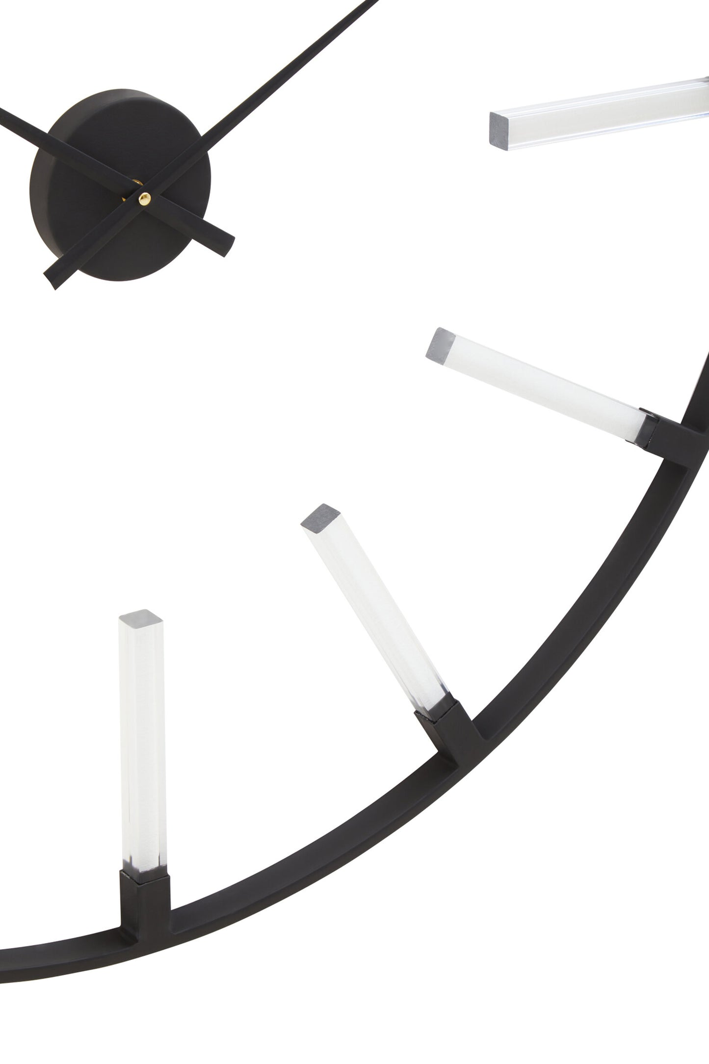 Chrono Industrial Black Finish Metal Wall Clock