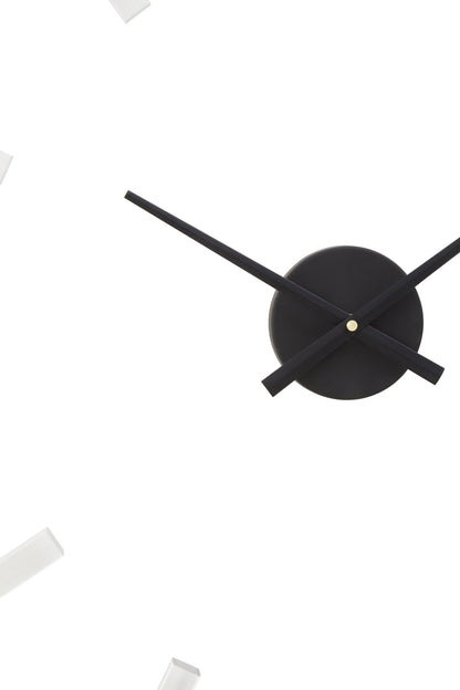 Chrono Industrial Black Finish Metal Wall Clock