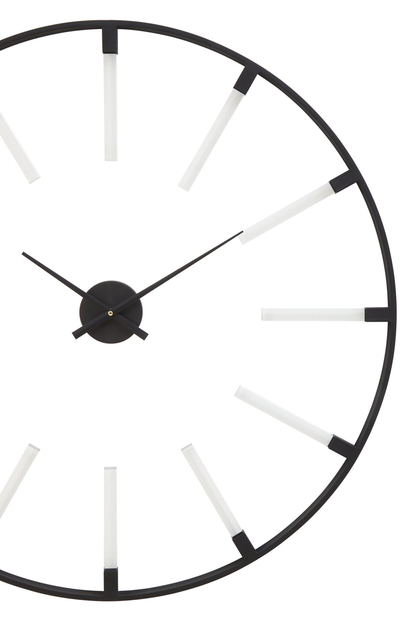 Chrono Industrial Black Finish Metal Wall Clock