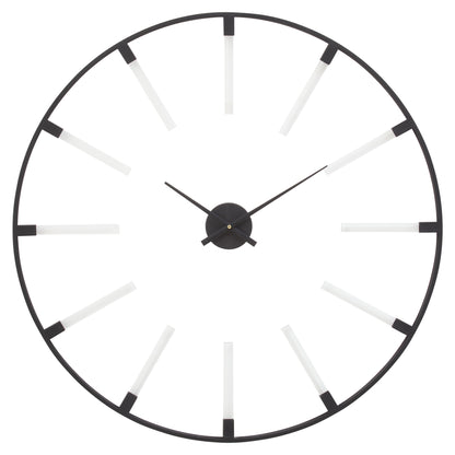 Chrono Industrial Black Finish Metal Wall Clock | Bali & Blue