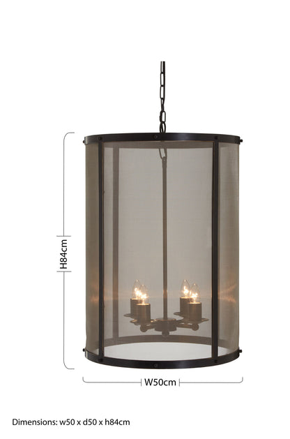 Hampstead Black Gold Large Industrial Pendant Light