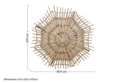 Drift Small Woven Rattan Wall Light