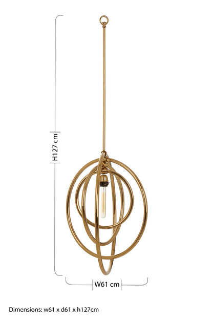 Babylon Gold Elliptical Modern Pendant Light