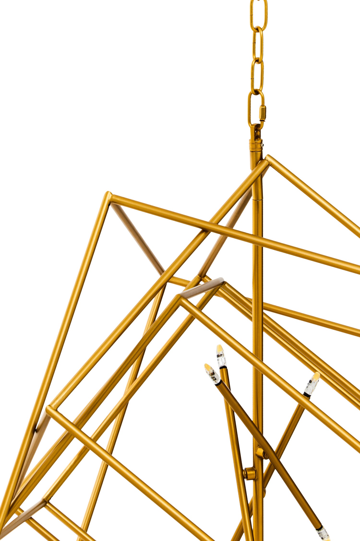 Orien Brass Cube Six Bulb Pendant Light | Bali & Blue