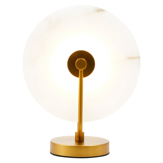 Drake White Marble And Gold Finish Table Lamp