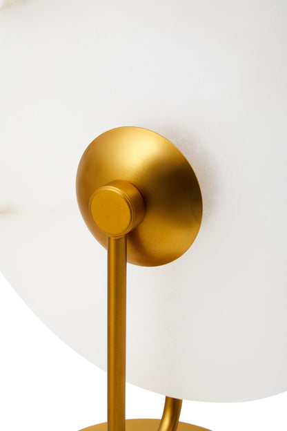 Drake White Marble And Gold Finish Table Lamp