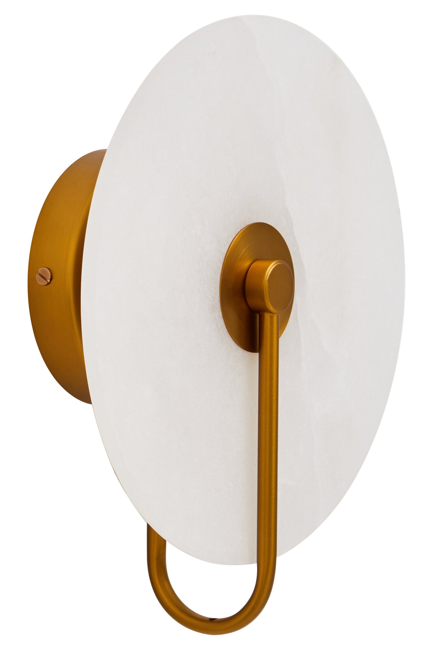 Drake White Marble Wall Light with Gold Accent
