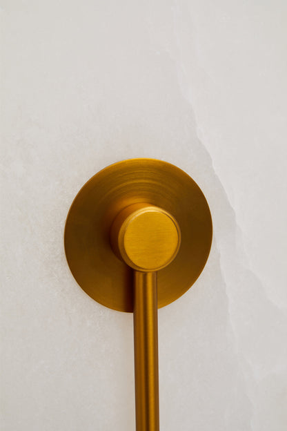 Drake White Marble Wall Light with Gold Accent