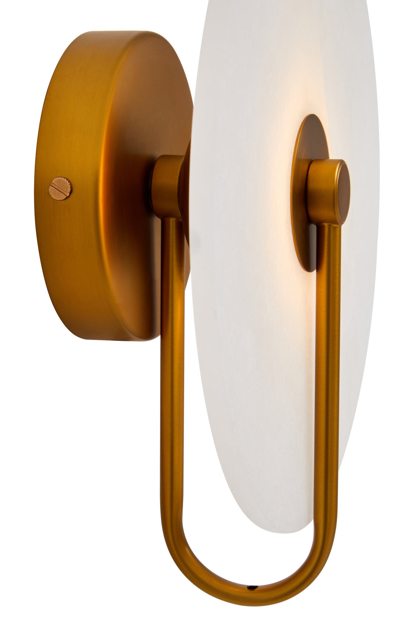 Drake White Marble Wall Light with Gold Accent