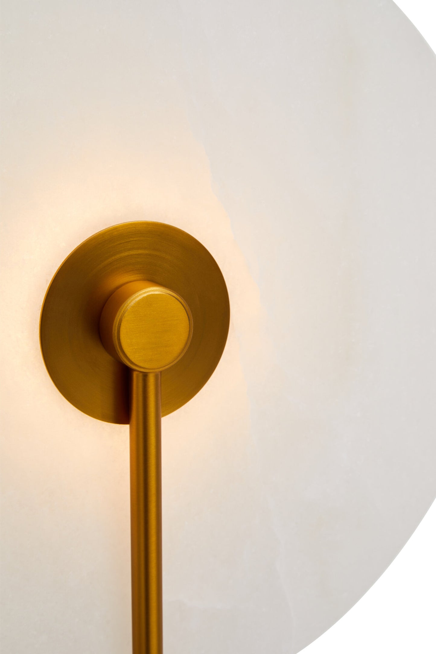 Drake White Marble Wall Light with Gold Accent