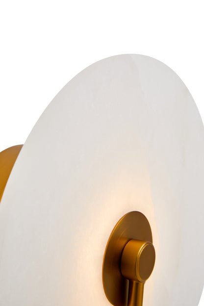Drake White Marble Wall Light with Gold Accent