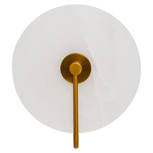 Drake White Marble Wall Light with Gold Accent