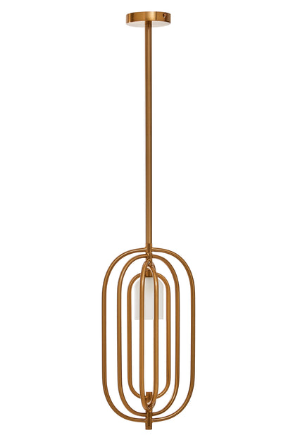 Giselle Gold and Frosted Glass Statement Pendant Light