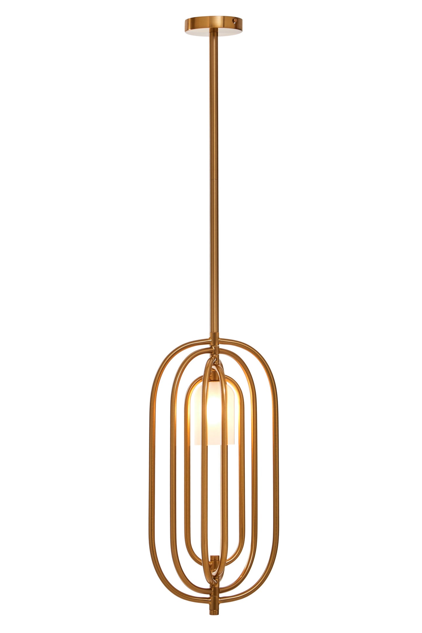 Giselle Gold and Frosted Glass Statement Pendant Light