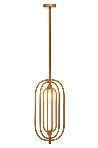 Giselle Gold and Frosted Glass Statement Pendant Light