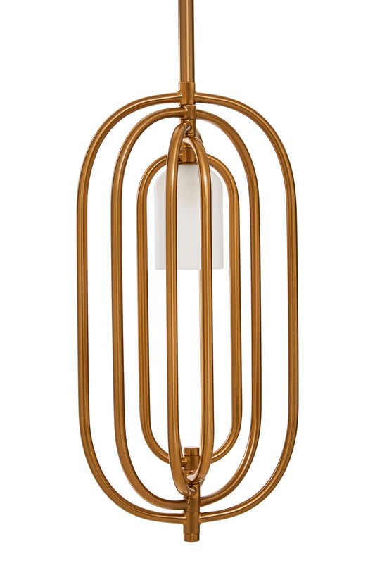 Giselle Gold and Frosted Glass Statement Pendant Light