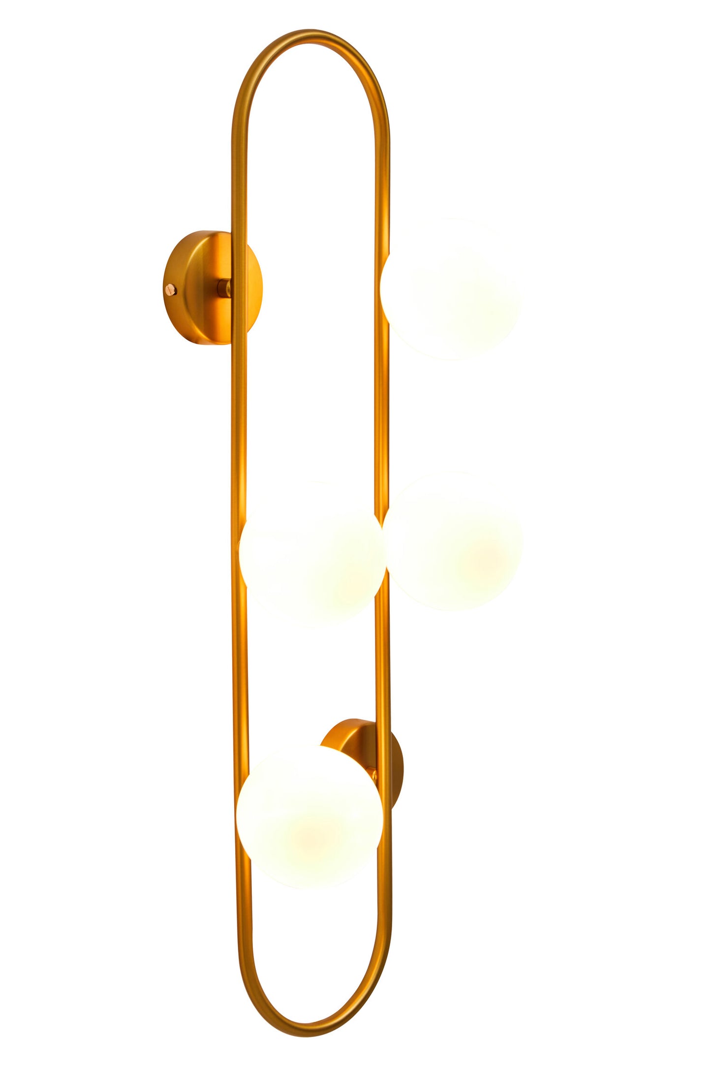 Bugsy Four Bulb White Glass Wall Light