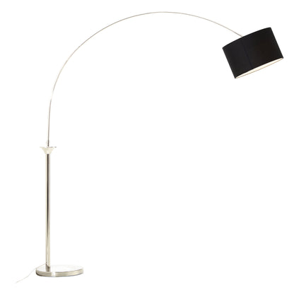 Hudson Satin Nickel Arc Floor Lamp