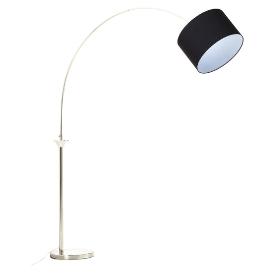 Hudson Satin Nickel Arc Floor Lamp | Bali & Blue