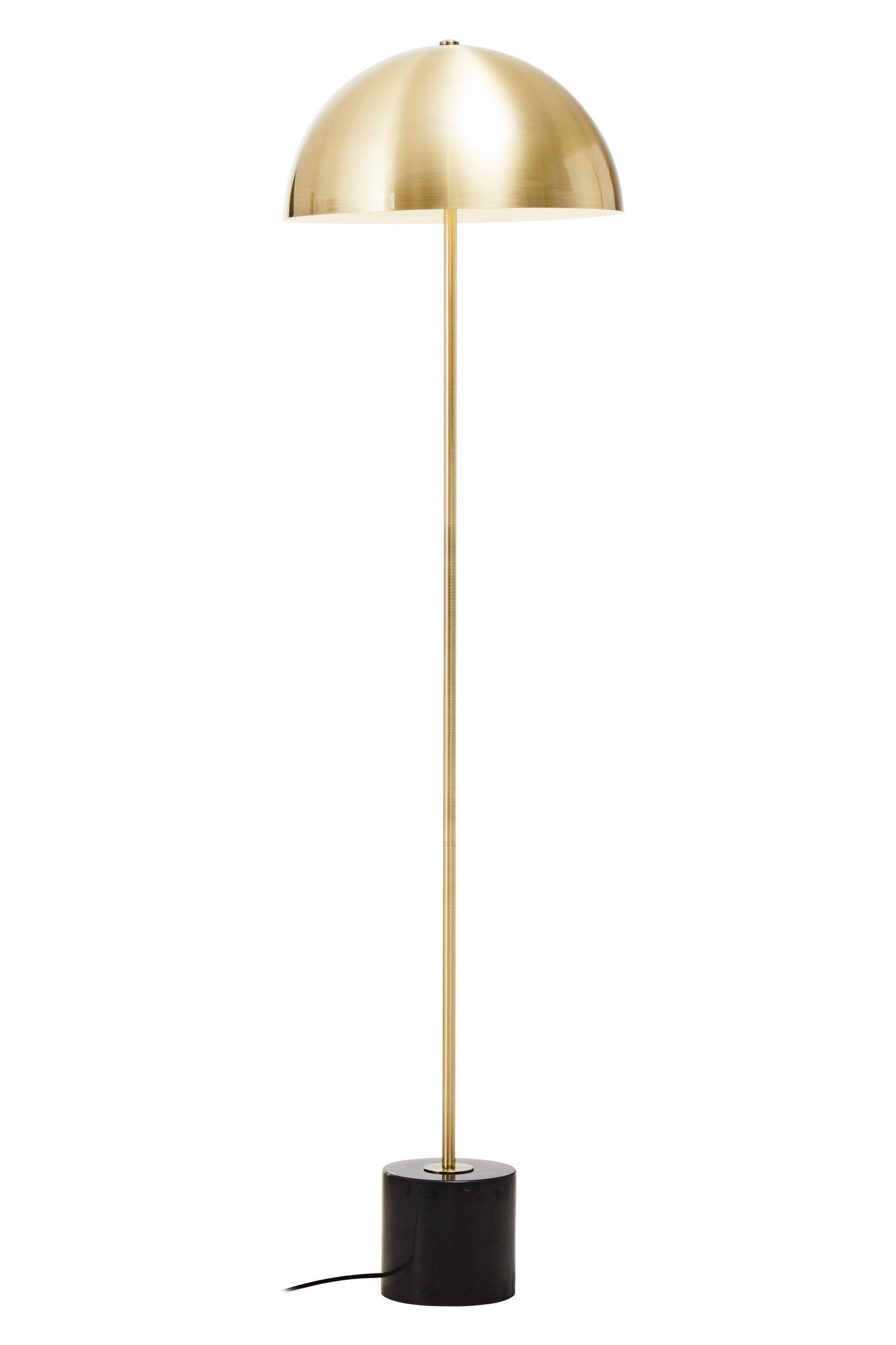 Belvedere Brushed Brass Black Marble Floor Lamp | Bali & Blue