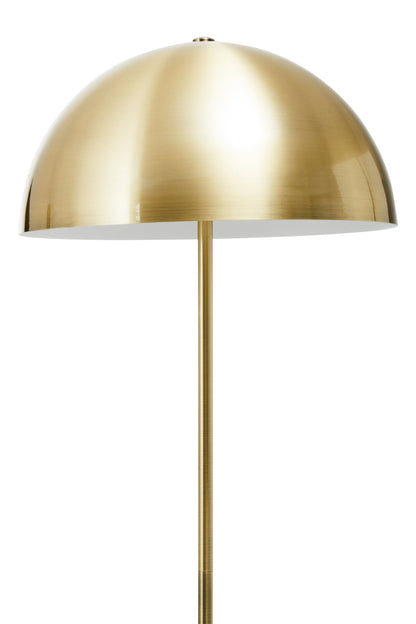 Belvedere Brushed Brass Black Marble Floor Lamp
