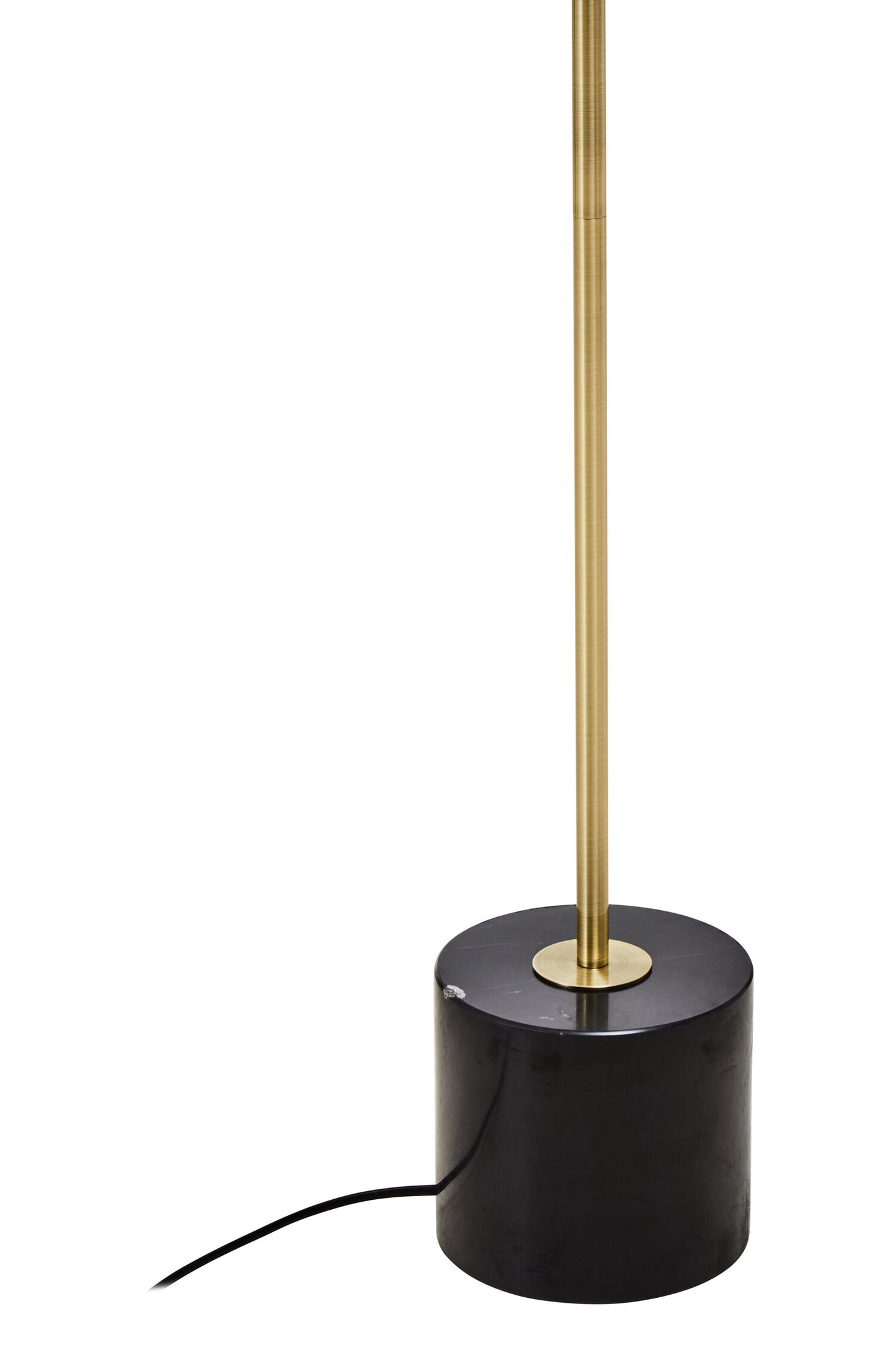 Belvedere Brushed Brass Black Marble Floor Lamp