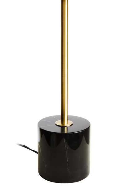 Belvedere Brushed Brass Black Marble Table Lamp