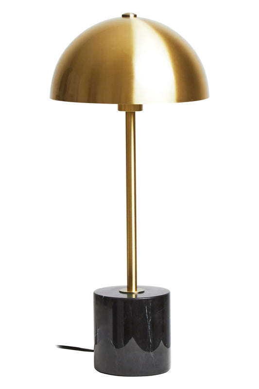 Belvedere Brushed Brass Black Marble Table Lamp | Bali & Blue