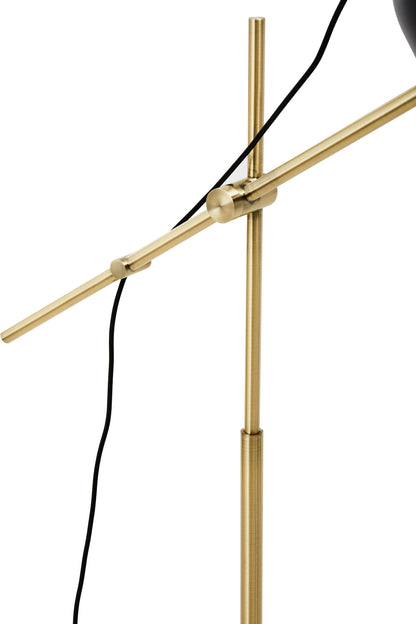 Amadeus Black Brass Luxe Floor Lamp with Marble Base