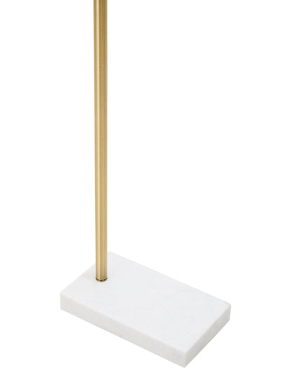 Amadeus Black Brass Luxe Floor Lamp with Marble Base