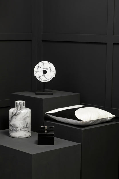 Nomad Ozella Black and White Semicircle Cushion