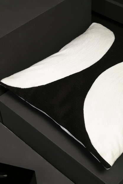 Nomad Ozella Black and White Semicircle Cushion