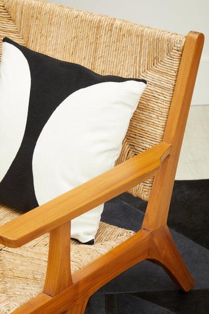 Nomad Ozella Black and White Semicircle Cushion