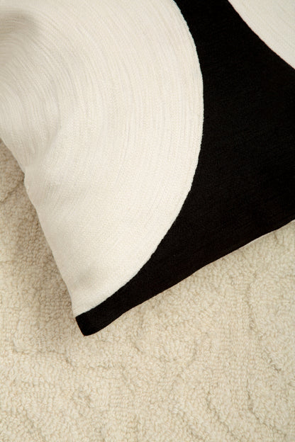 Nomad Ozella Black and White Semicircle Cushion