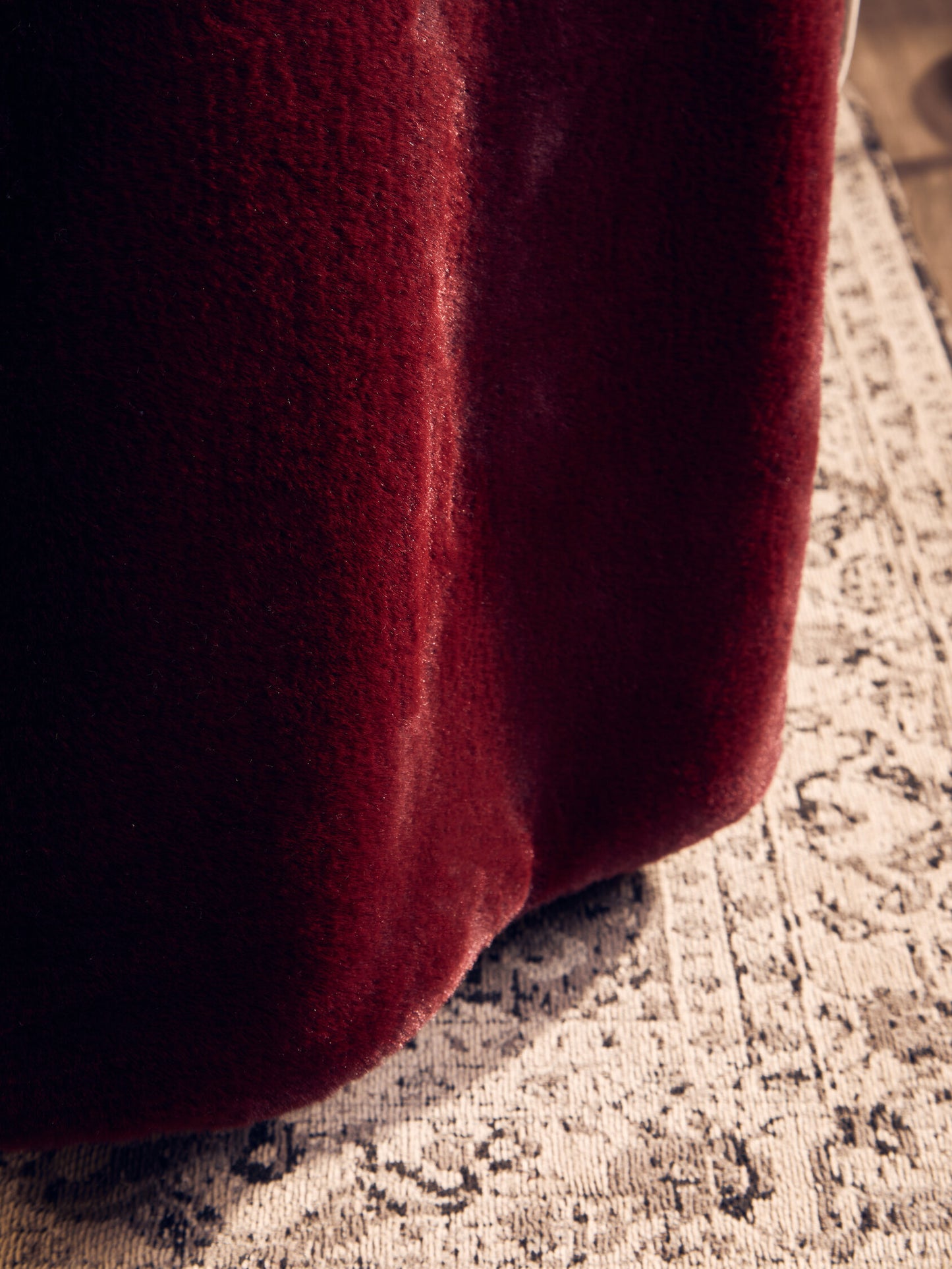 Nomad Lamina Red Wine Faux Fur Throw