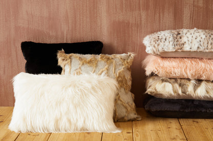 Nomad Lamina Natural Rectangular Fur Cushion