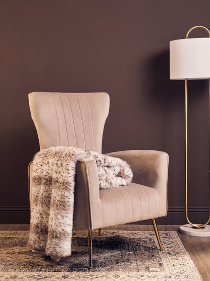 Nomad Lamina Animal Print Fur Throw