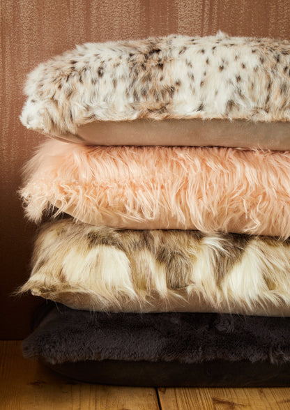 Nomad Lamina Animal Print Rectangular Fur Cushion