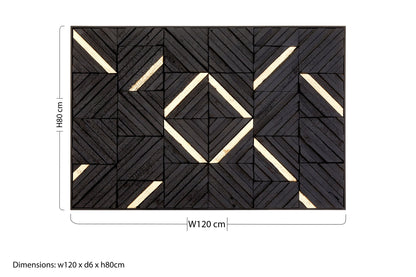 Africana Black Wood Carving Wall Art