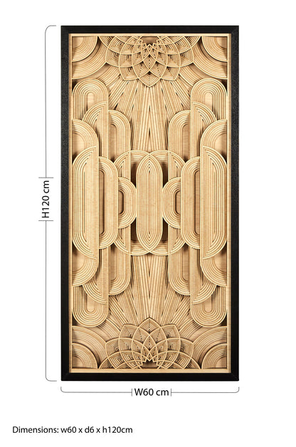 Africana Deco Wood Carving Wall Art
