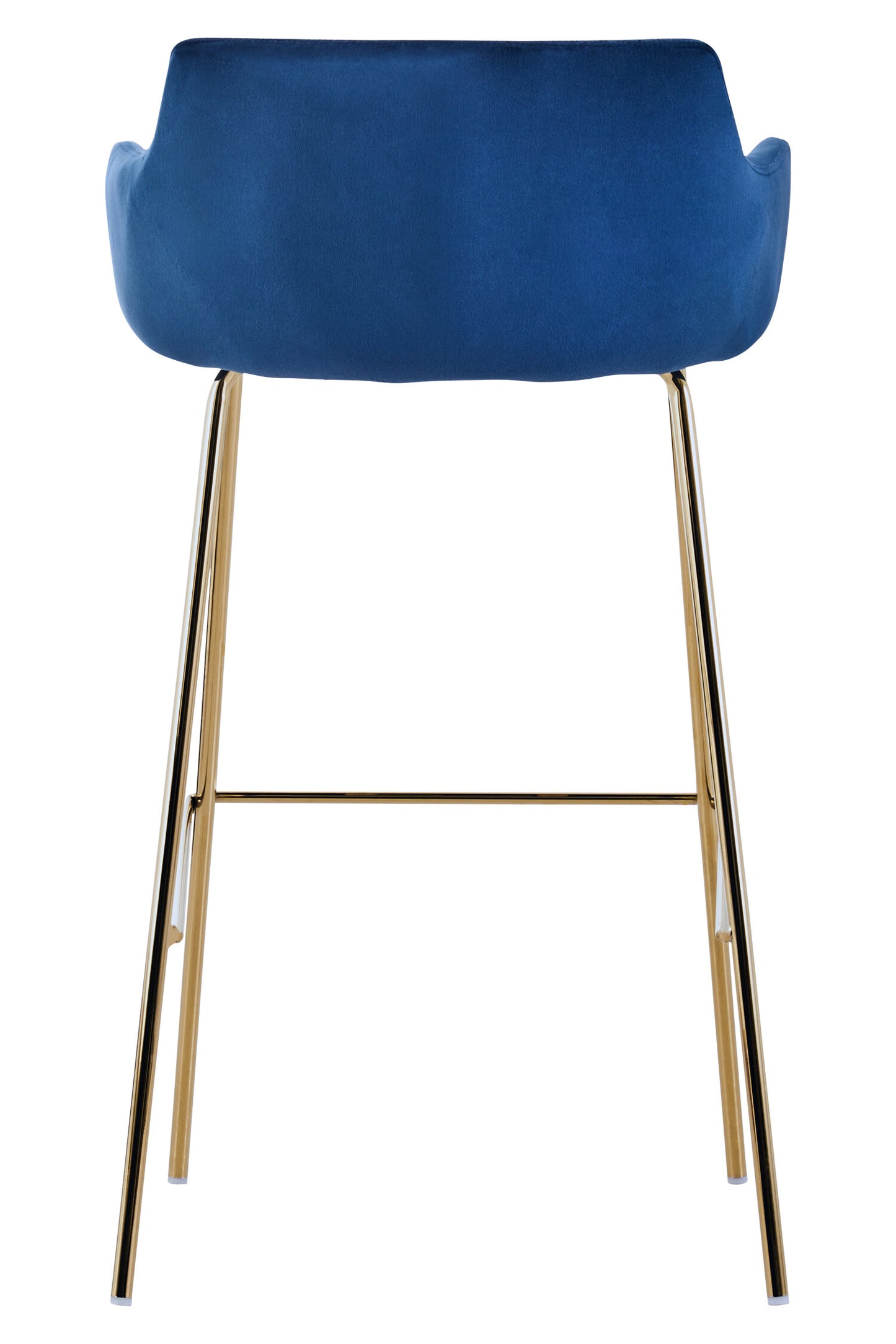 Lorena Blue Velvet Low Back Bar Chair