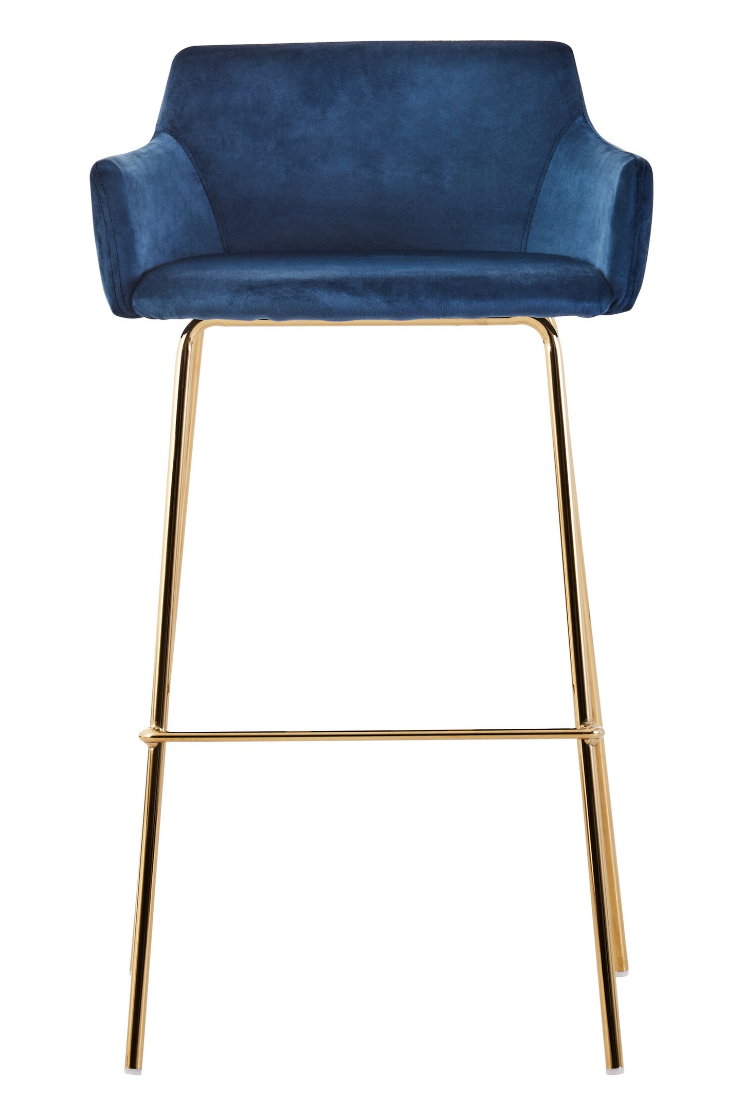 Lorena Blue Velvet Low Back Bar Chair
