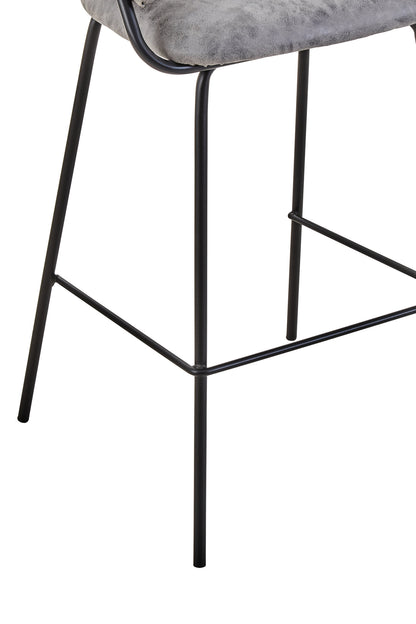 Lorena Grey Faux Leather Bar Chair